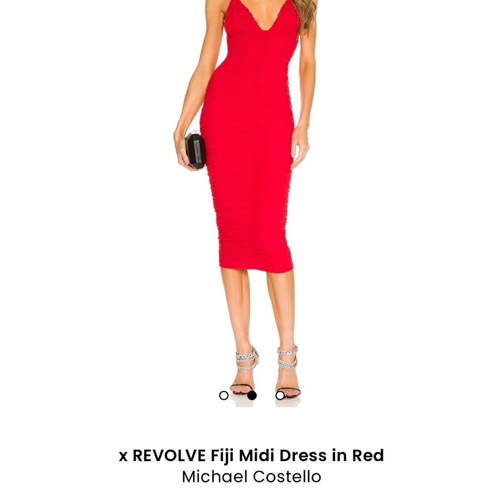 Michael Costello Red Midi Dress - Picture 2 of 5